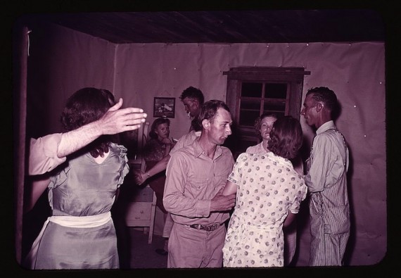 Square dance, Oklahoma 1939-1940, photo by US Farm Security Administration