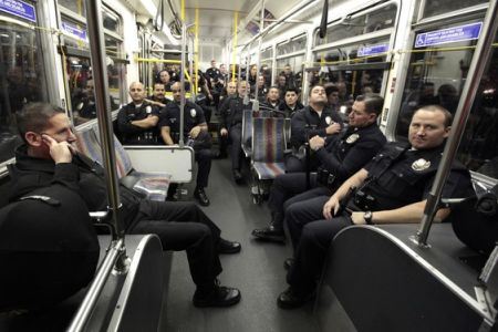cops on train