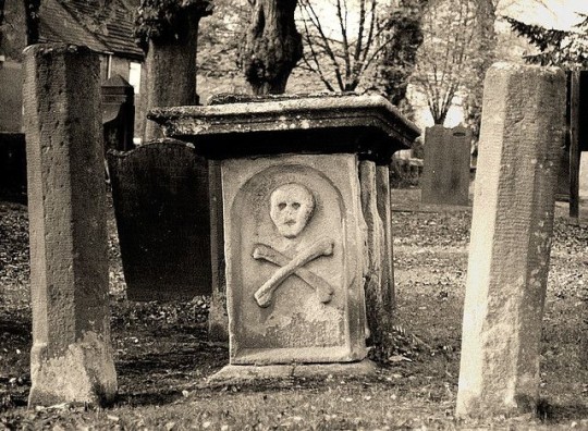 Cemetery, Eyam Berbyshire, marking plague, 1665