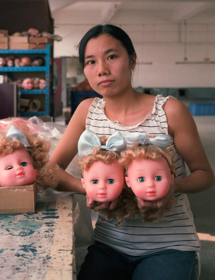 Toy factory worker, China, Michael Wolf photographer