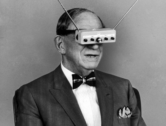 "TV glasses", inventor Hugo Gernsback.
