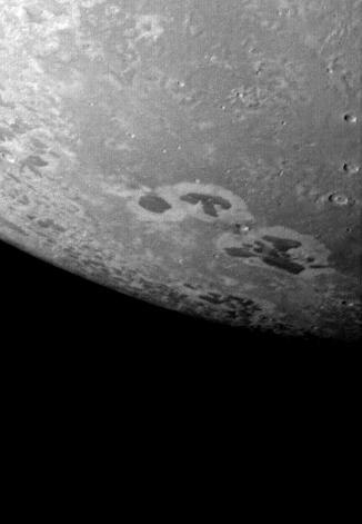 Triton, moon of Neptune. NASA photo.