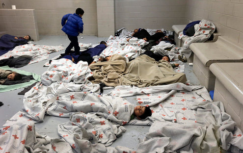 Child detainees, Brownsville Texas immigration holding center. 2014