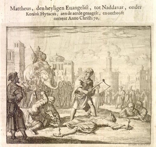 Jan Luyken, "Burning of David and Levina, Ghent 1554.