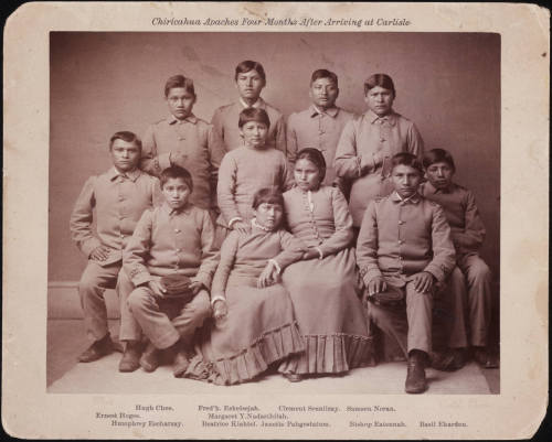 Chiricahua Apaches. Carlisle Boarding school. 1900.