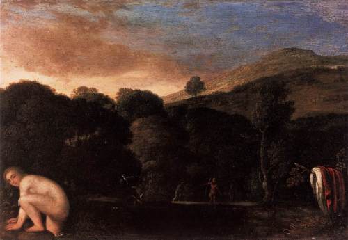 Adam Elsheimer. "Maiden Chased by Satyrs".