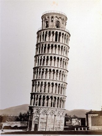 Giocomo Brogi, photography.  "Tower of Pisa", apprx. 1870s.