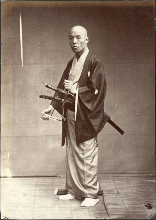 Felice Beato, photgraphy. "Samurai, Japan,". 1860 apprx.
