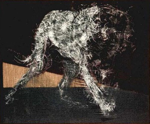 Francis Bacon. painting of a dog, 1952.