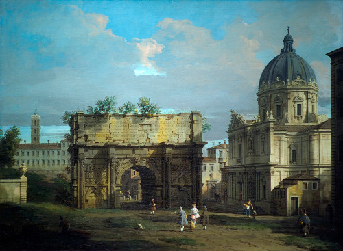 Canaletto; 'The Arch of Septimius'. 1742