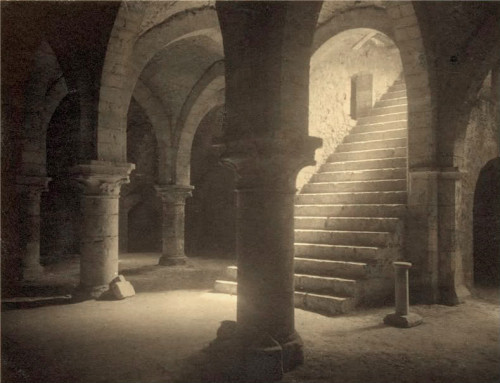 Frederick Evans, photography. 'Crypt cellars, Provins'. 1910.