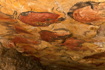Cave paintings, Altimira, Spain. Paleolithic period.