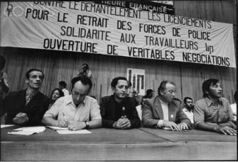 Lip factory workers on Strike, 1973. Bescanon, France