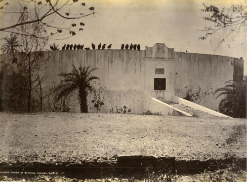 *Towers of Silence*,  Parsi buriel platform.  Edmund Bourne, 1880s. Bombay India.