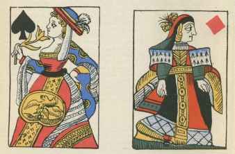 French Revolutionary playing cards, without crowns.