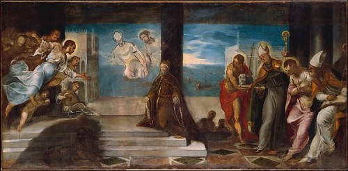 Tintoretto. "The Doge Alvise Mocenigo, Presented to the Redeemer." 1507.