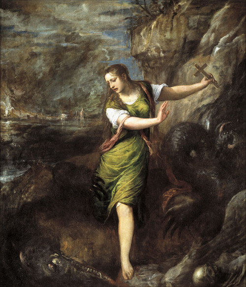 Titian. "St. Margaret and the Dragon". 1559.