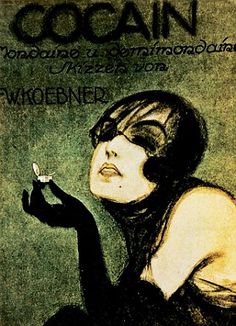 Poster advertising Cocaine, Berlin 1920s.