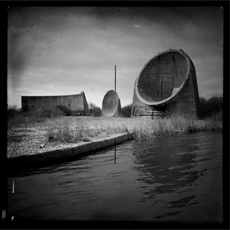 'Acoustic Mirrors', Denge, Royal Air Force experiments , 1920s. (photo courtesy of Kite & Laslett)