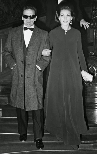Pasolini and Callas, at premiere of "Medea", 1969.