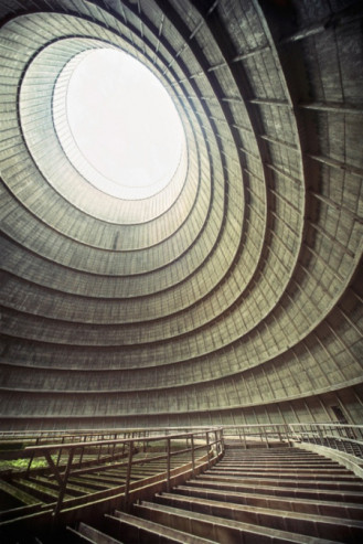 Reginald Vandevelde, photography. Cooling tower, de-commisioned power plant. Netherlands.