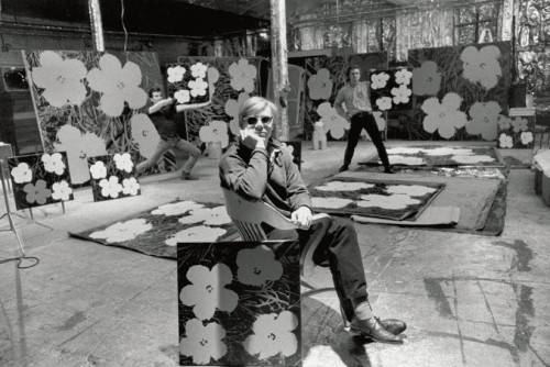 Warhol, at The Factory, 1970.