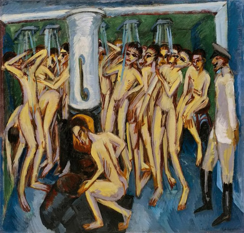Ernst Ludwig Kirchner. 1915 ((Das Soldatenbad).