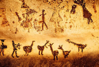 Paleolithic art, Magura Cave, Bulgaria.