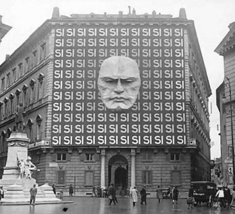 Palazzo Braschi, Poster for Fascist party. 1934.