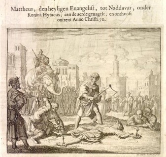 Jan Luyken (Ghent, 1554). "Burning of David and Levina".