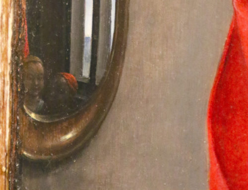 Hans Memling (1480's). Virgin and Christ Child (detail of the so called third mirror).