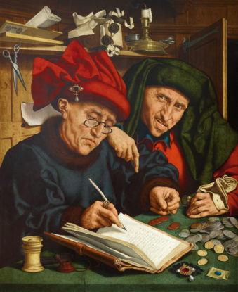 Quentin Massys (Tax Collectors, early 16th century, Flemish).
